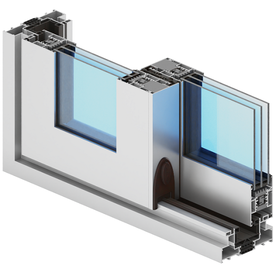 Profilé pour fenêtre en aluminium - 85I2 / 86I2 - Elvial - à isolation  thermique / acoustique
